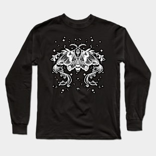 B&W MOTH ART Long Sleeve T-Shirt